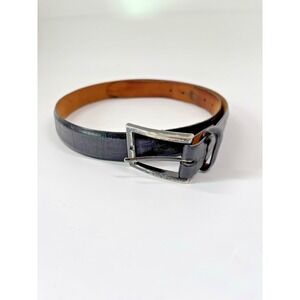 Remo Tulliani Leather Belt Mens 36 Black Italian Calfskin USA Made‎ Dress
